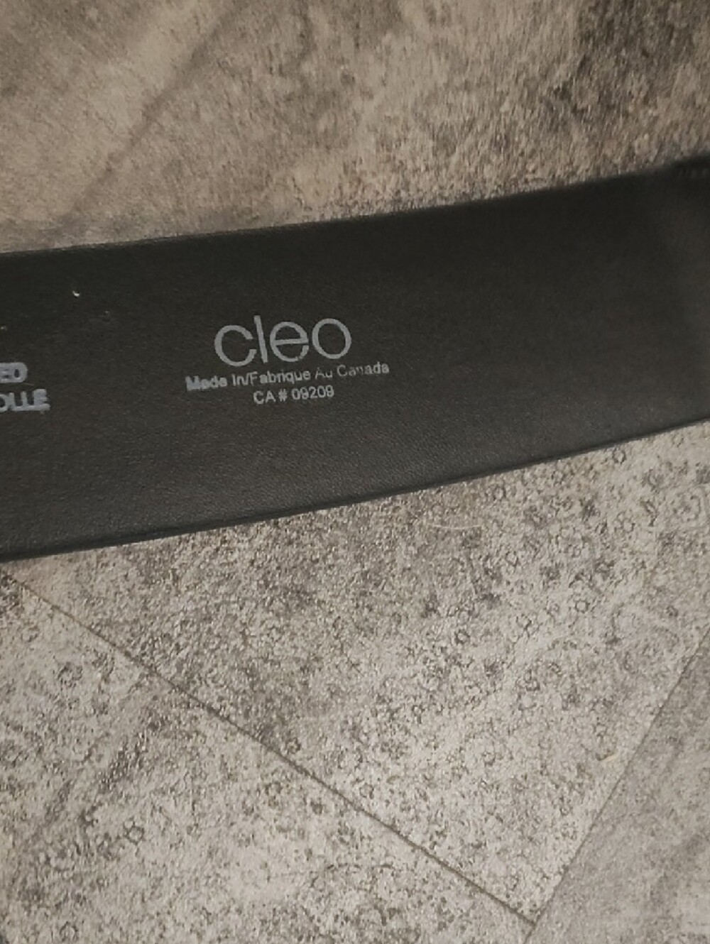 Cleo's Adjustable Black Ladies Belt with Silver Hardware - Picture 2 of 4